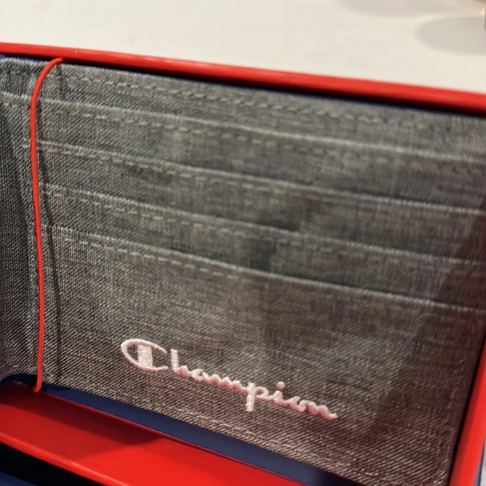 New Champion Cloth Material Bifold Wallet with Box